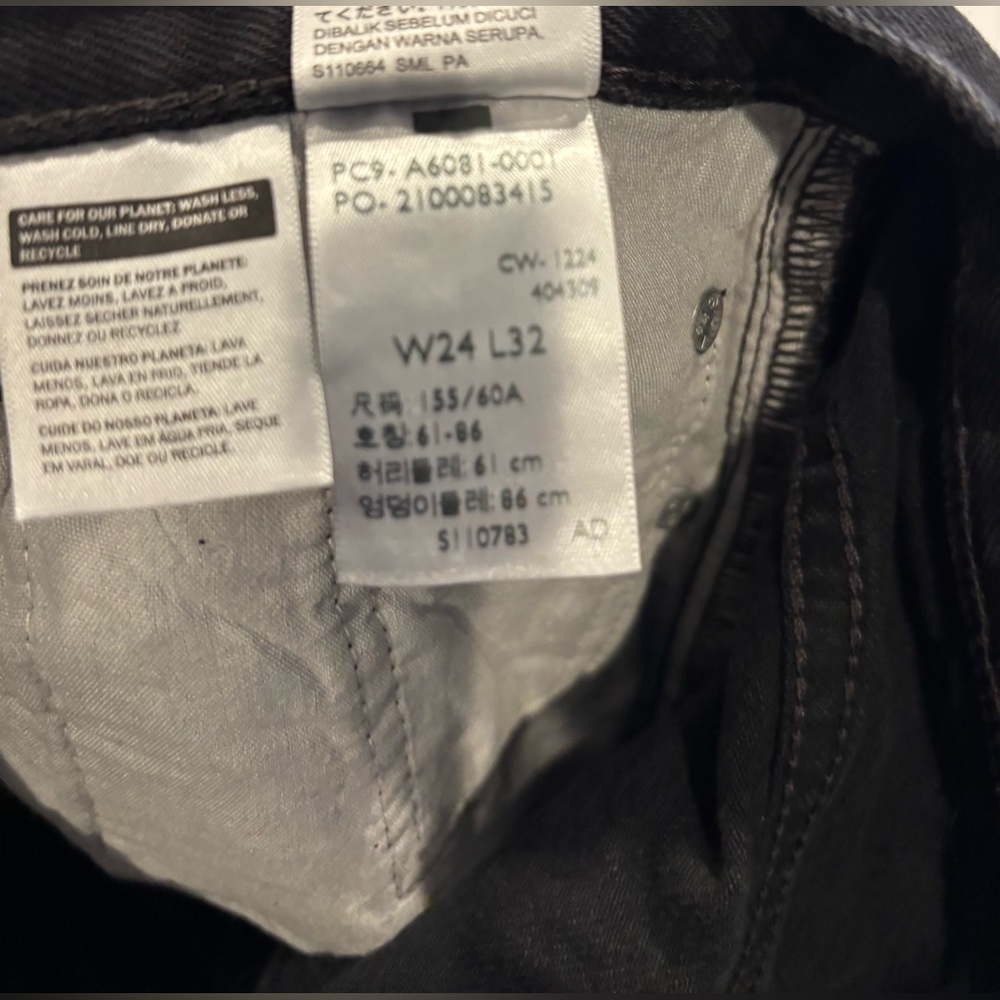 LEVI’S RIBCAGE WIDE LEG WOMEN'S JEANS BLACK 24W GREAT CONDITION - Picture 16 of 16